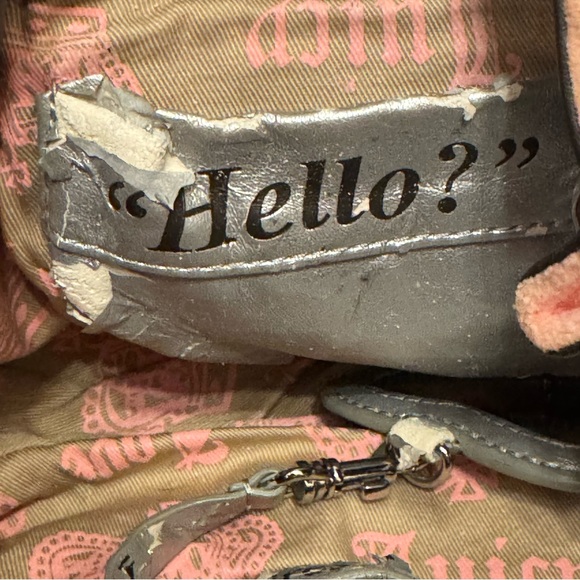 Vintage Juicy Couture Pink Logo Velour Hobo Handbag Purse - Picture 14 of 16